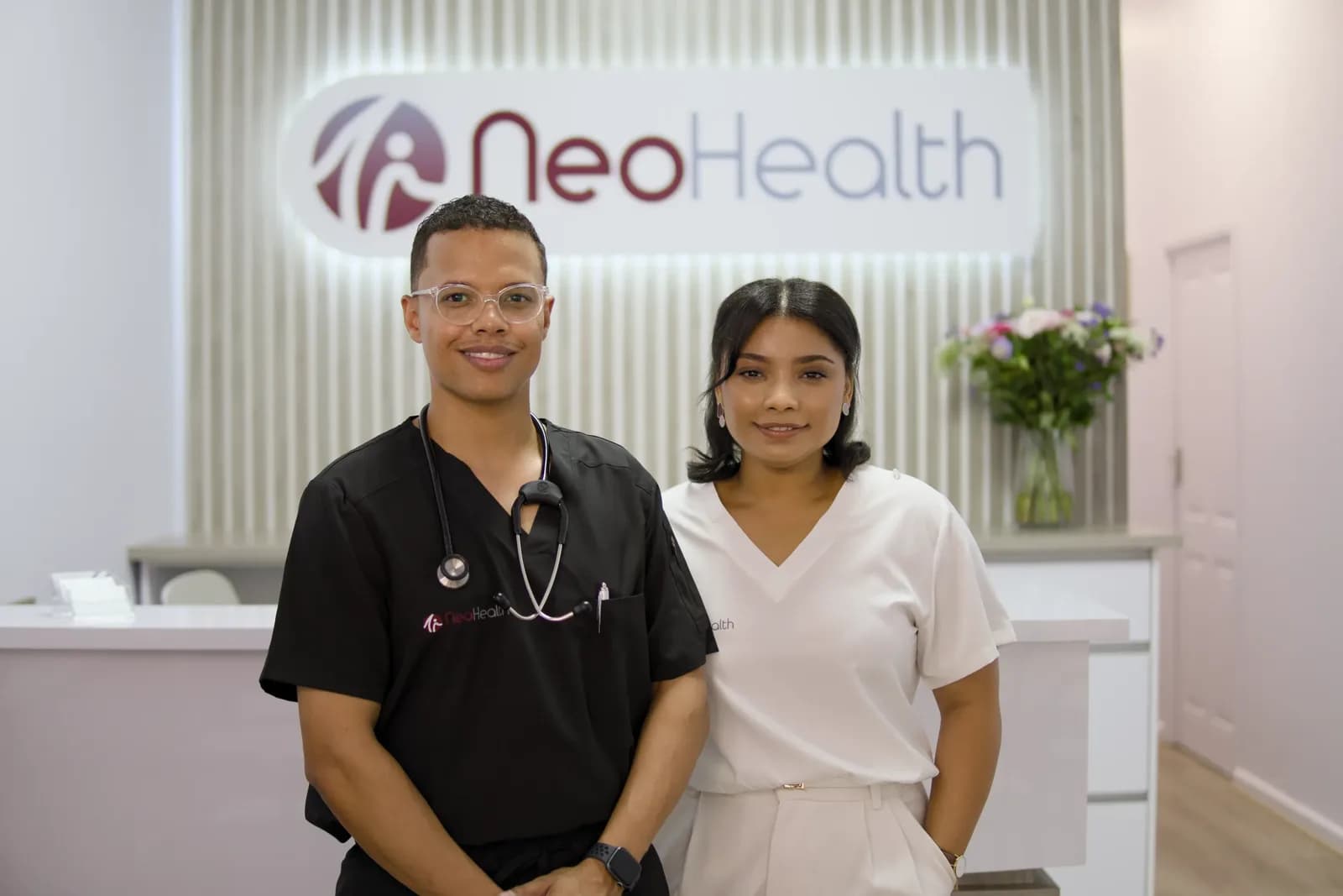 Dr Ethan Chellan and Dr Claudia Lakay at NeoHealth, George